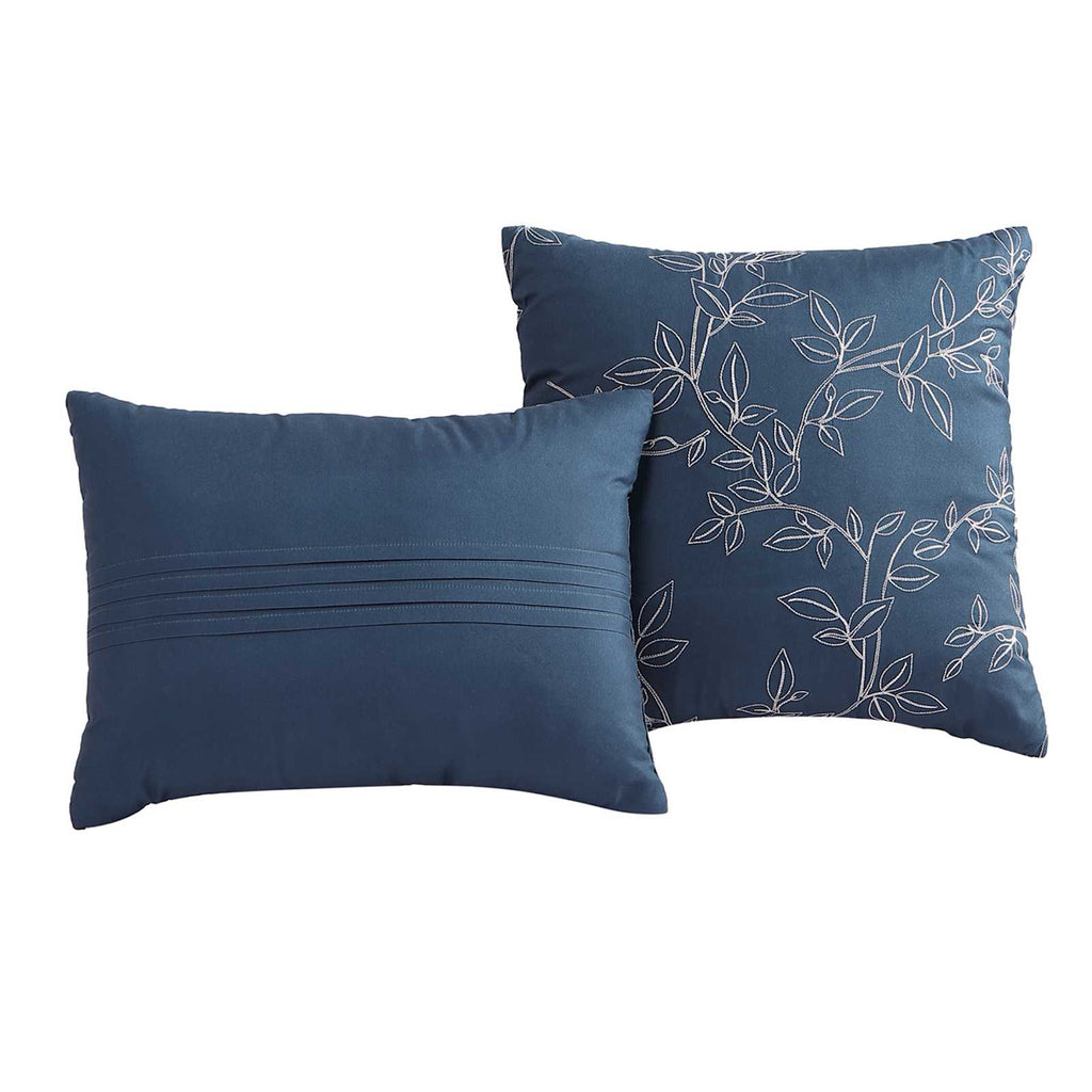 7-Piece Villard Blue Comforter Set, Full/Queen