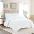 3-Piece White Washed Microfiber Quilt Set
