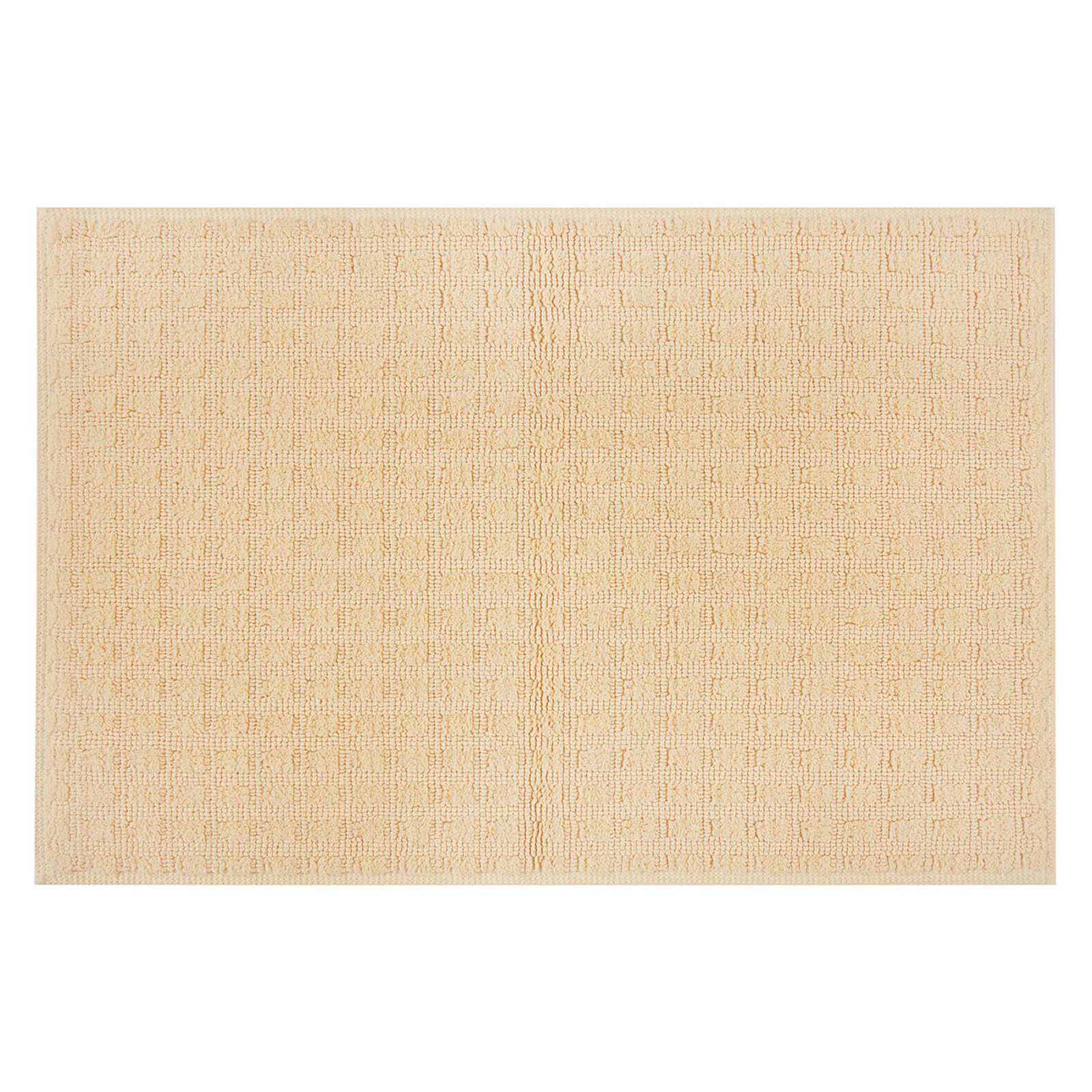 Woven Square Yellow Bath Rug, 20x30