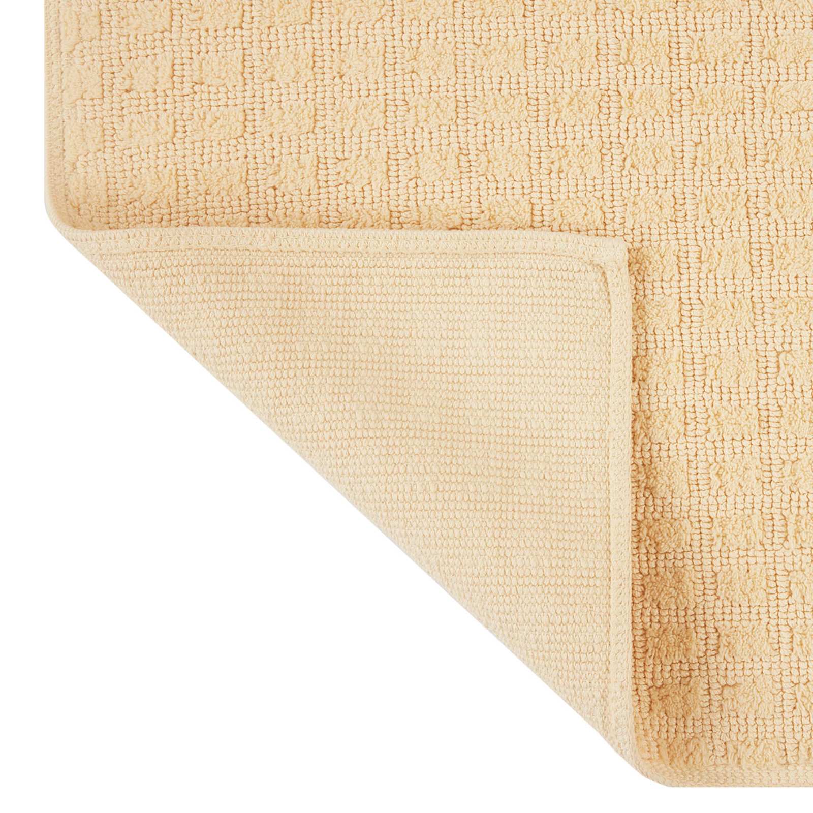 Woven Square Yellow Bath Rug, 20x30