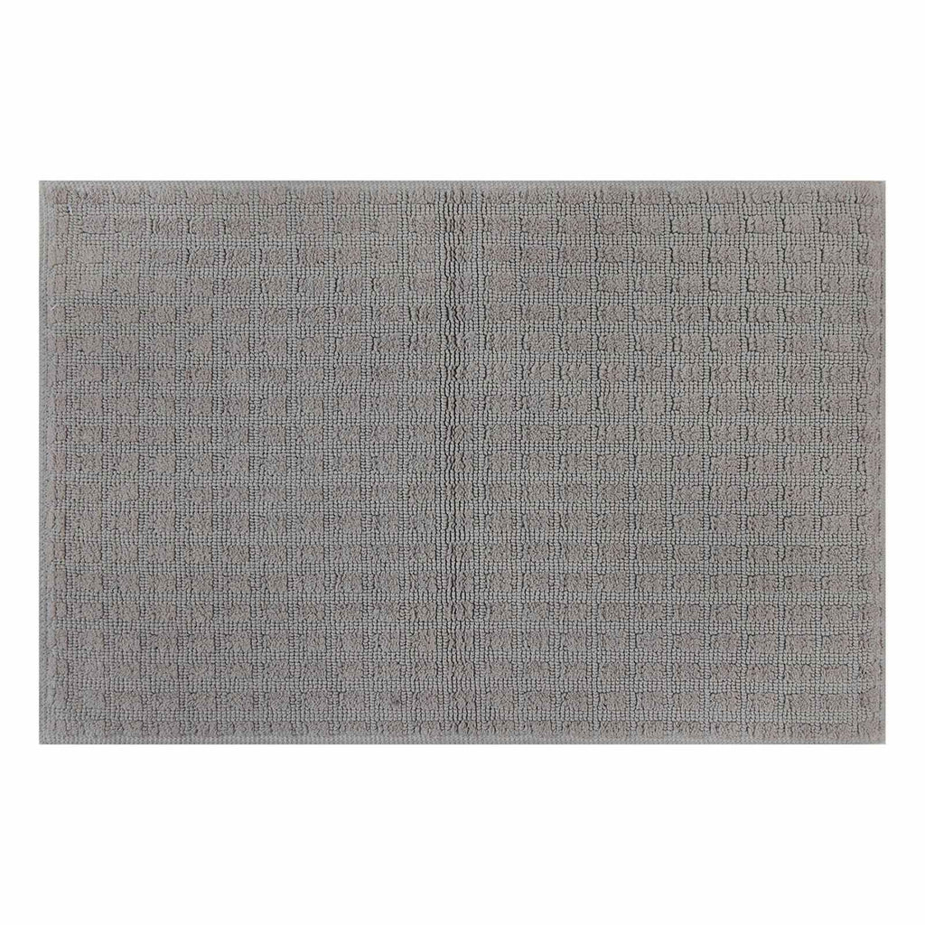 Woven Square Dark Grey Bath Rug, 20x30