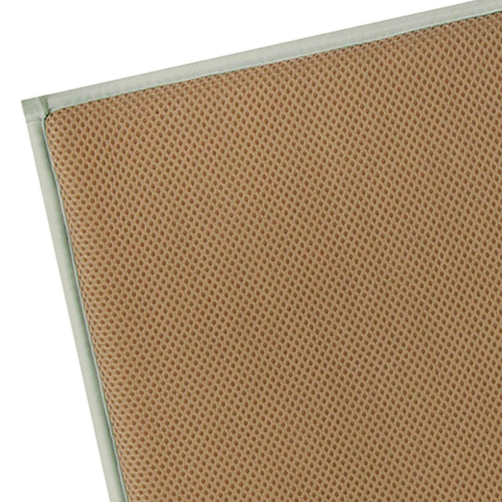 Sea Green Waffle Border Memory Foam Bath Rug, 20x30
