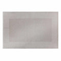Grey Waffle Border Memory Foam Bath Rug, 20x30