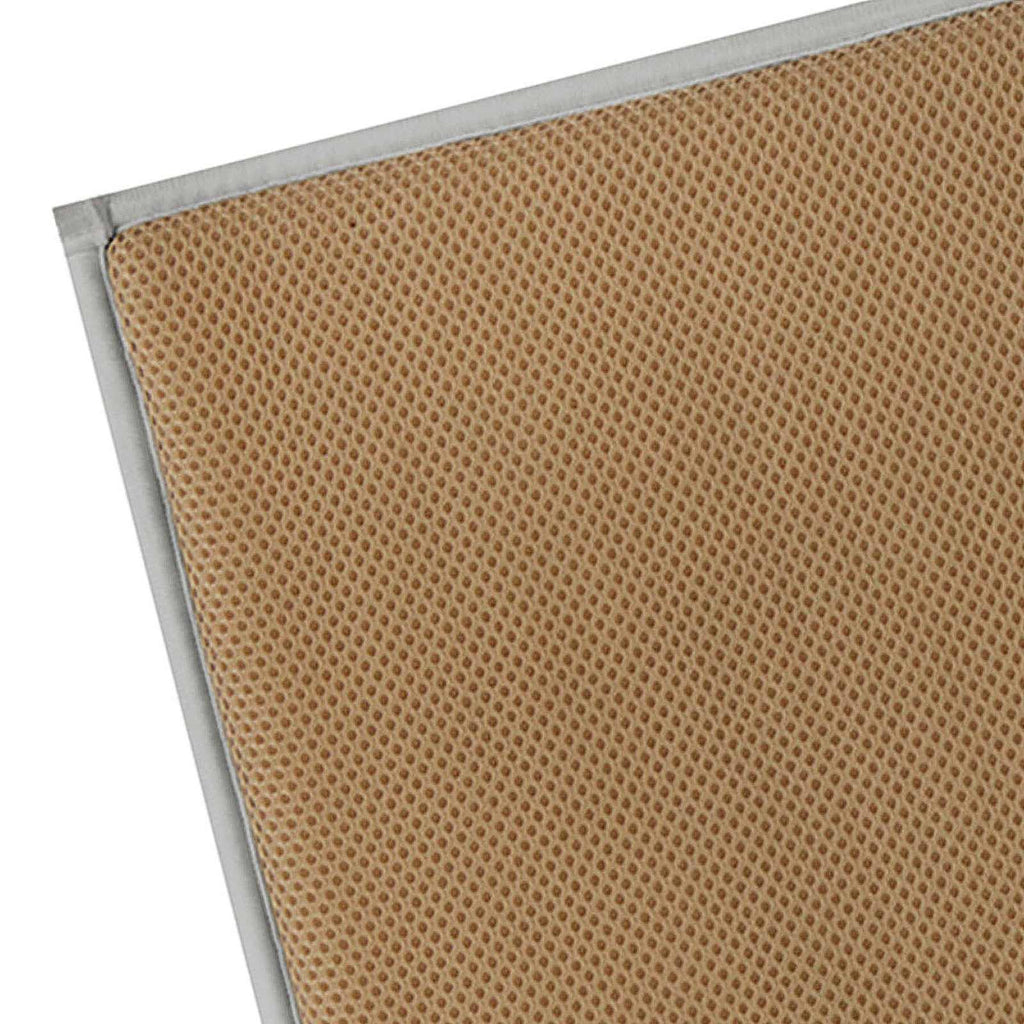Grey Waffle Border Memory Foam Bath Rug, 20x30