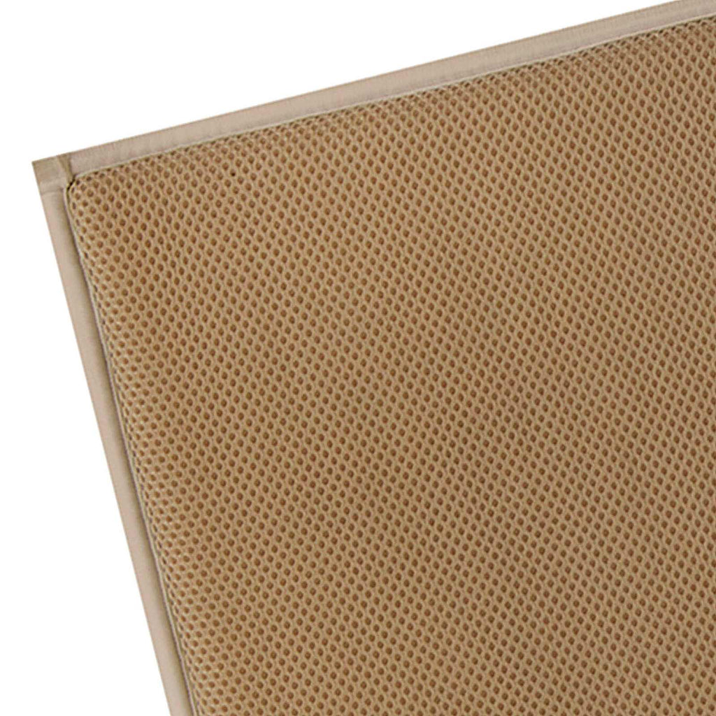 Tan Waffle Border Memory Foam Bath Rug, 20x30