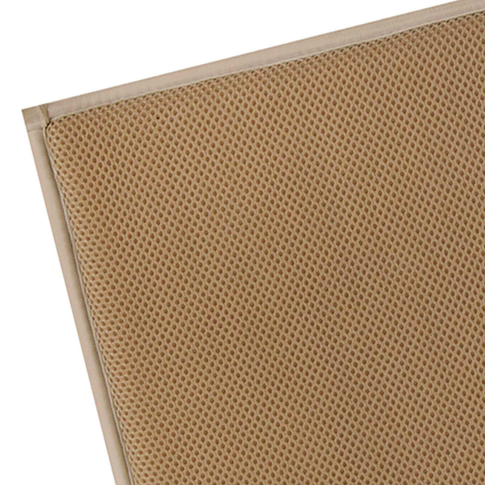 Tan Waffle Border Memory Foam Bath Rug, 20x30