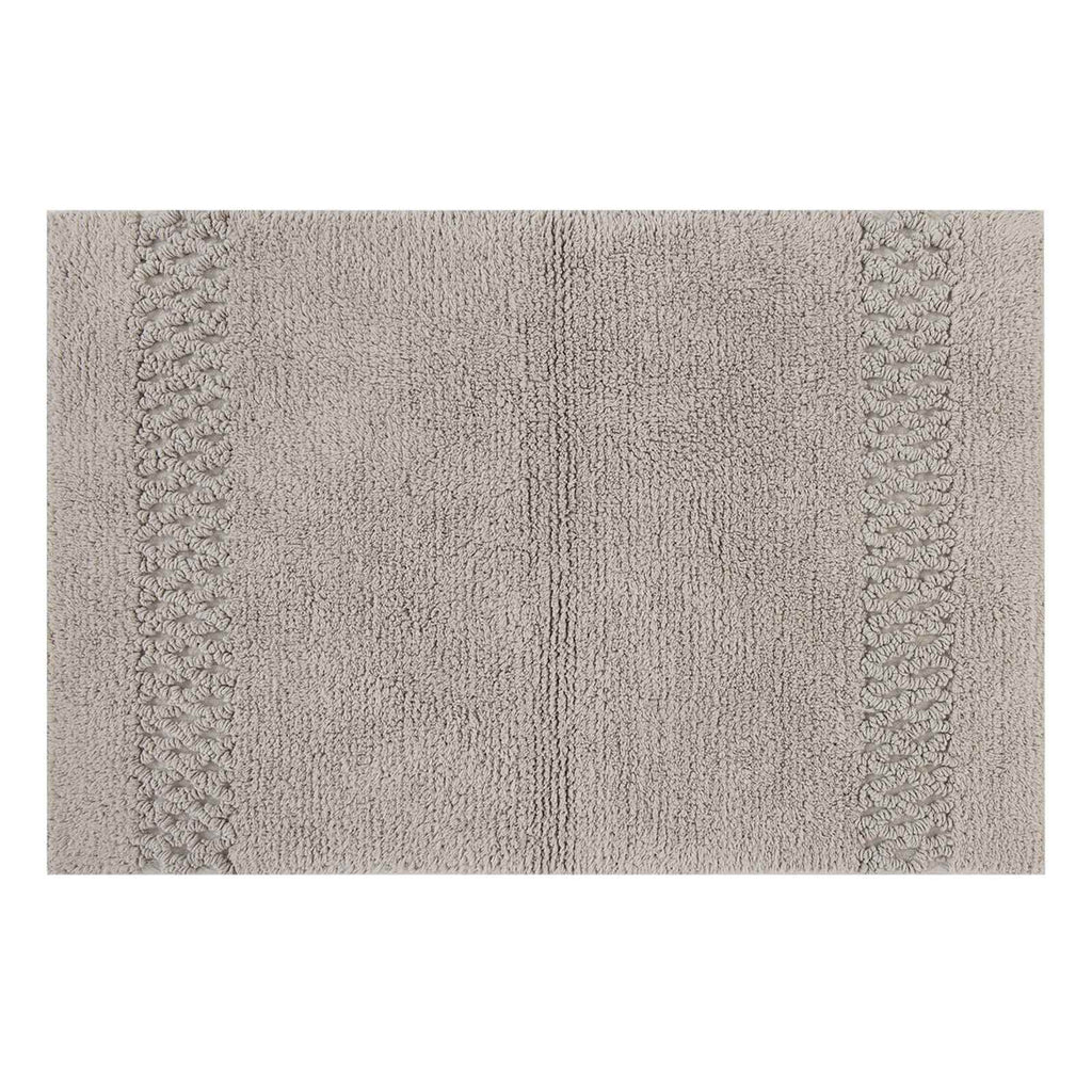 Reversible Grey Bath Rug, 20x30