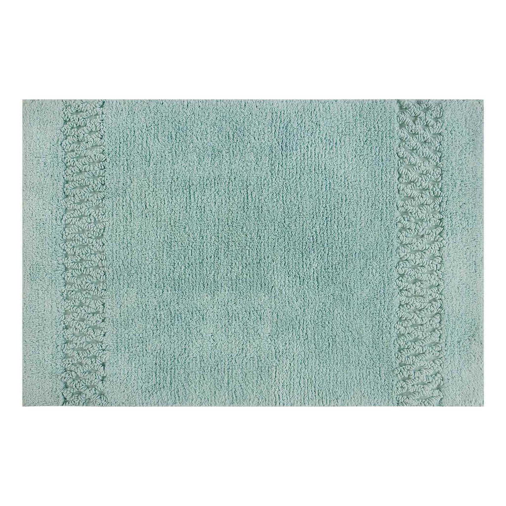 Reversible Sea Green Bath Rug, 17x24