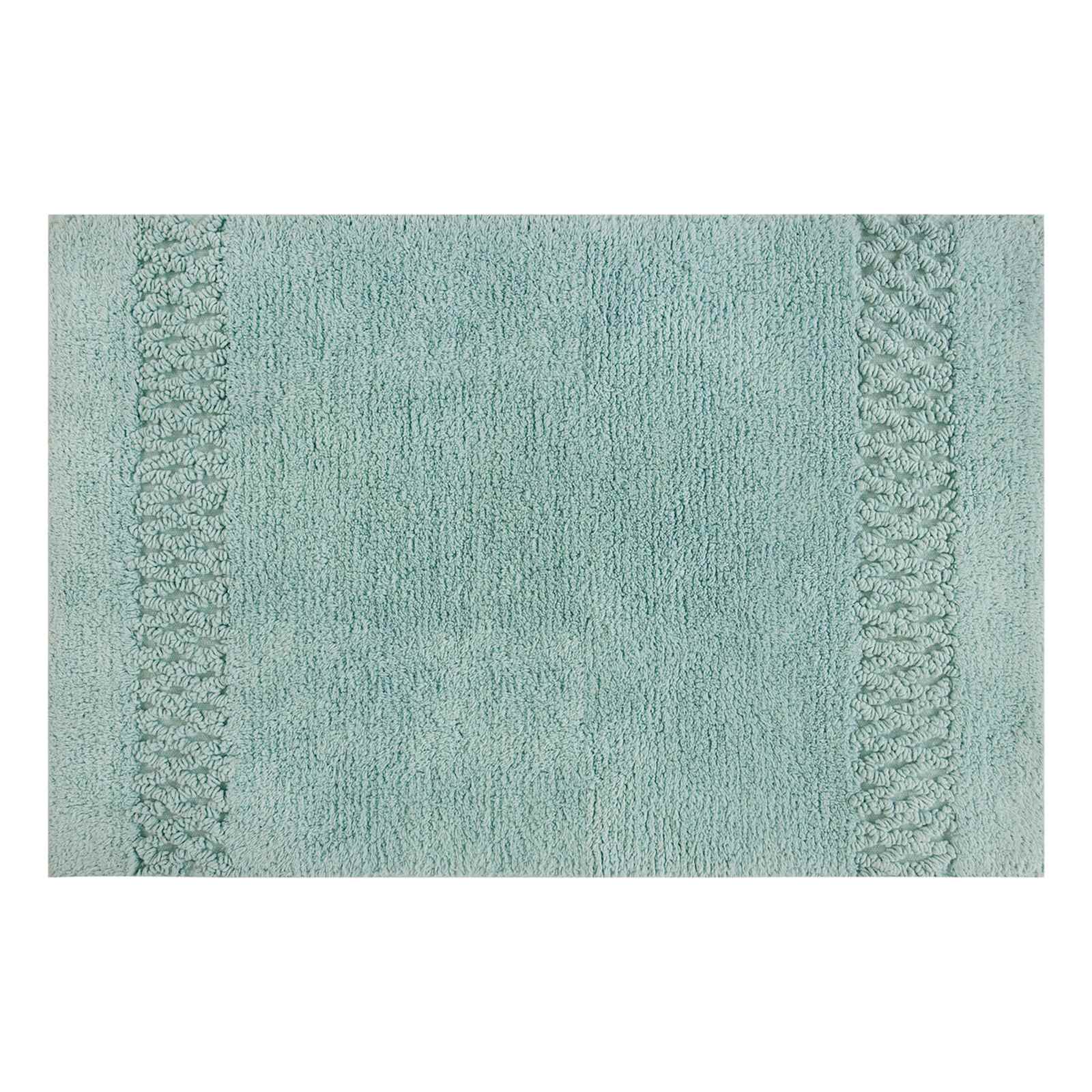 Reversible Sea Green Bath Rug, 17x24