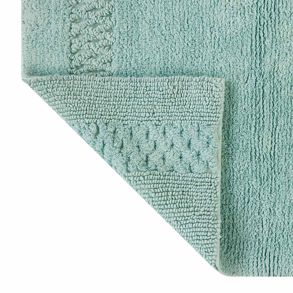 Reversible Sea Green Bath Rug, 17x24