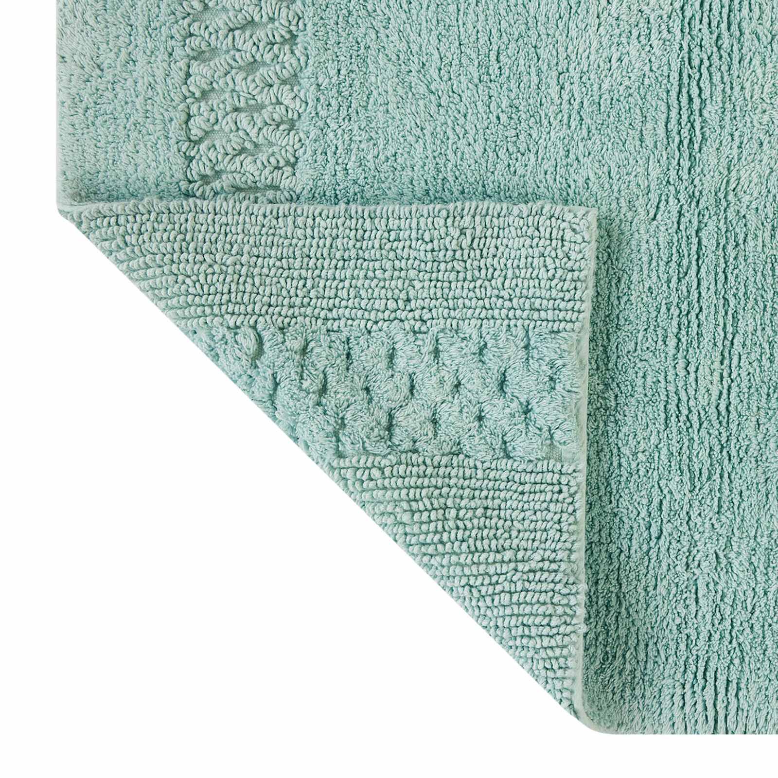 Reversible Sea Green Bath Rug, 17x24