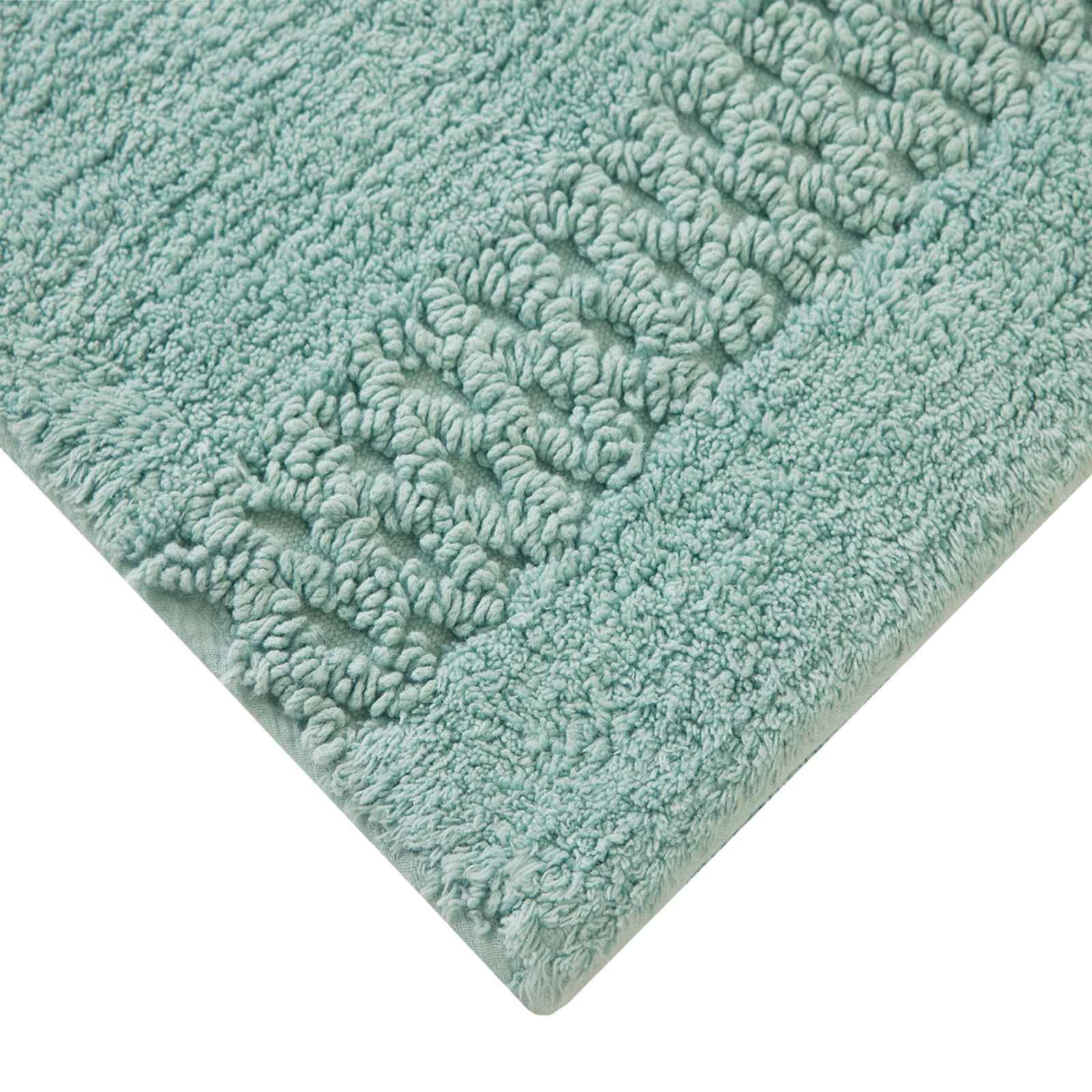 Reversible Sea Green Bath Rug, 17x24