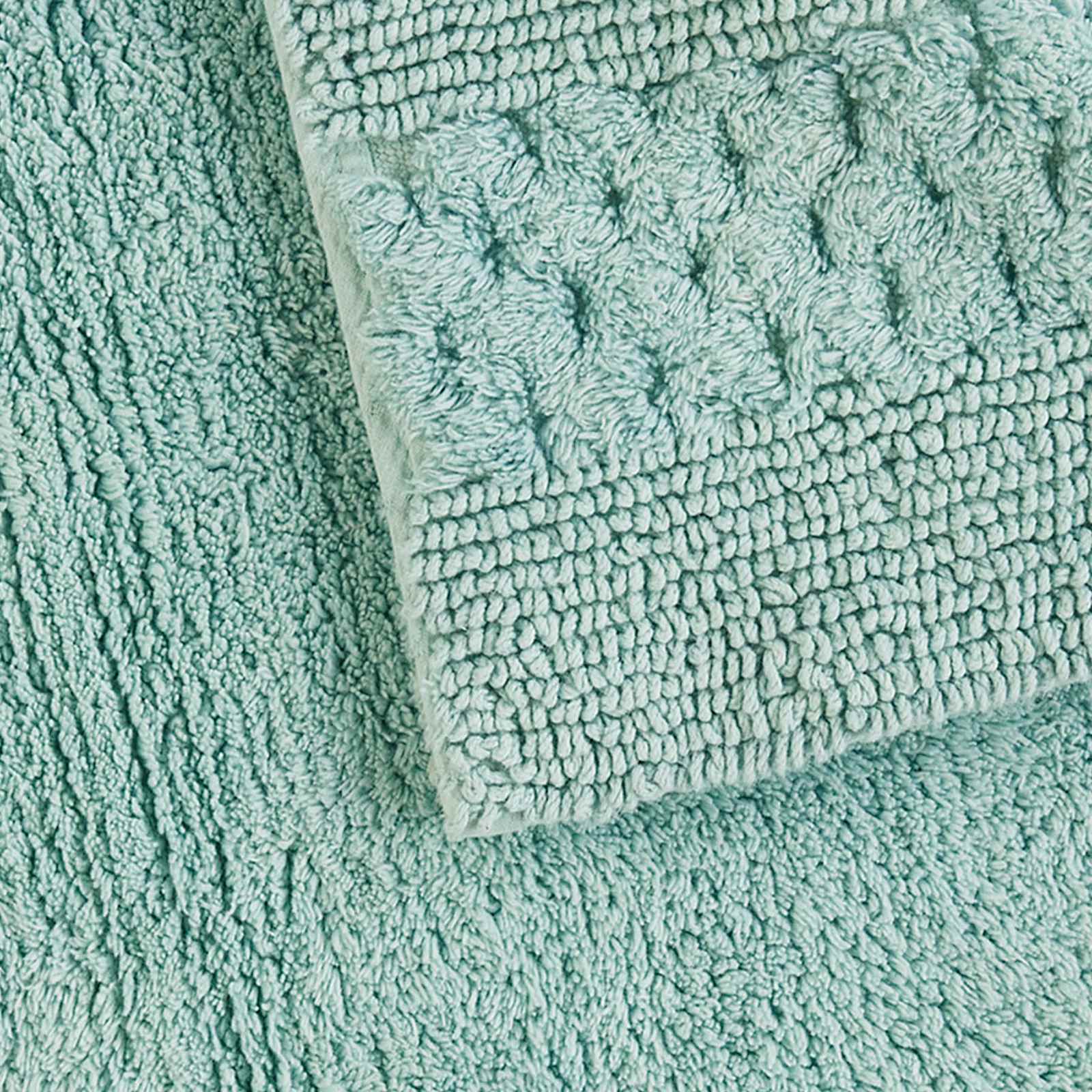 Reversible Sea Green Bath Rug, 17x24
