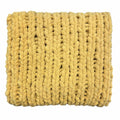 Yellow Chunky Knit Throw Blanket, 50x60