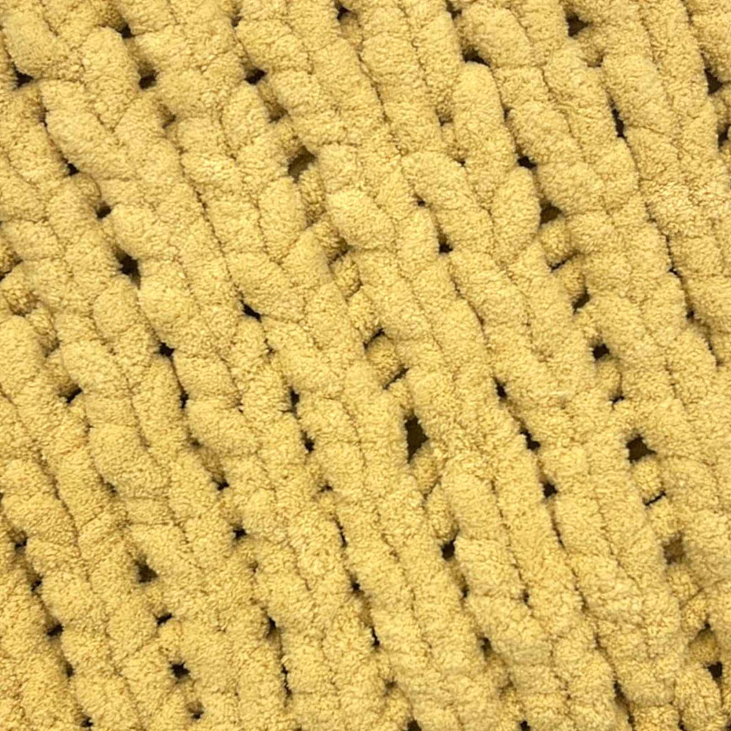 Yellow Chunky Knit Throw Blanket, 50x60