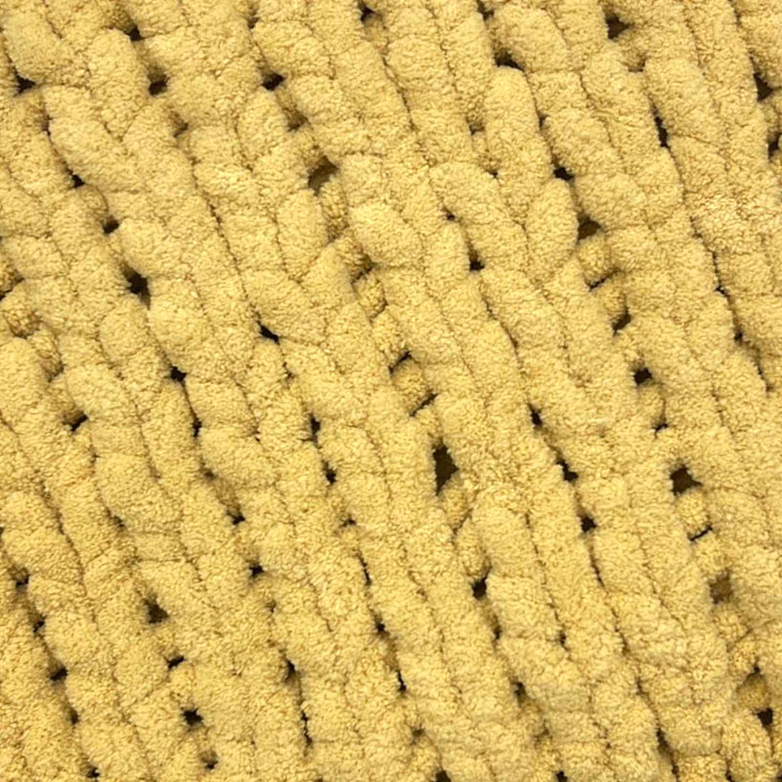 Yellow Chunky Knit Throw Blanket, 50x60