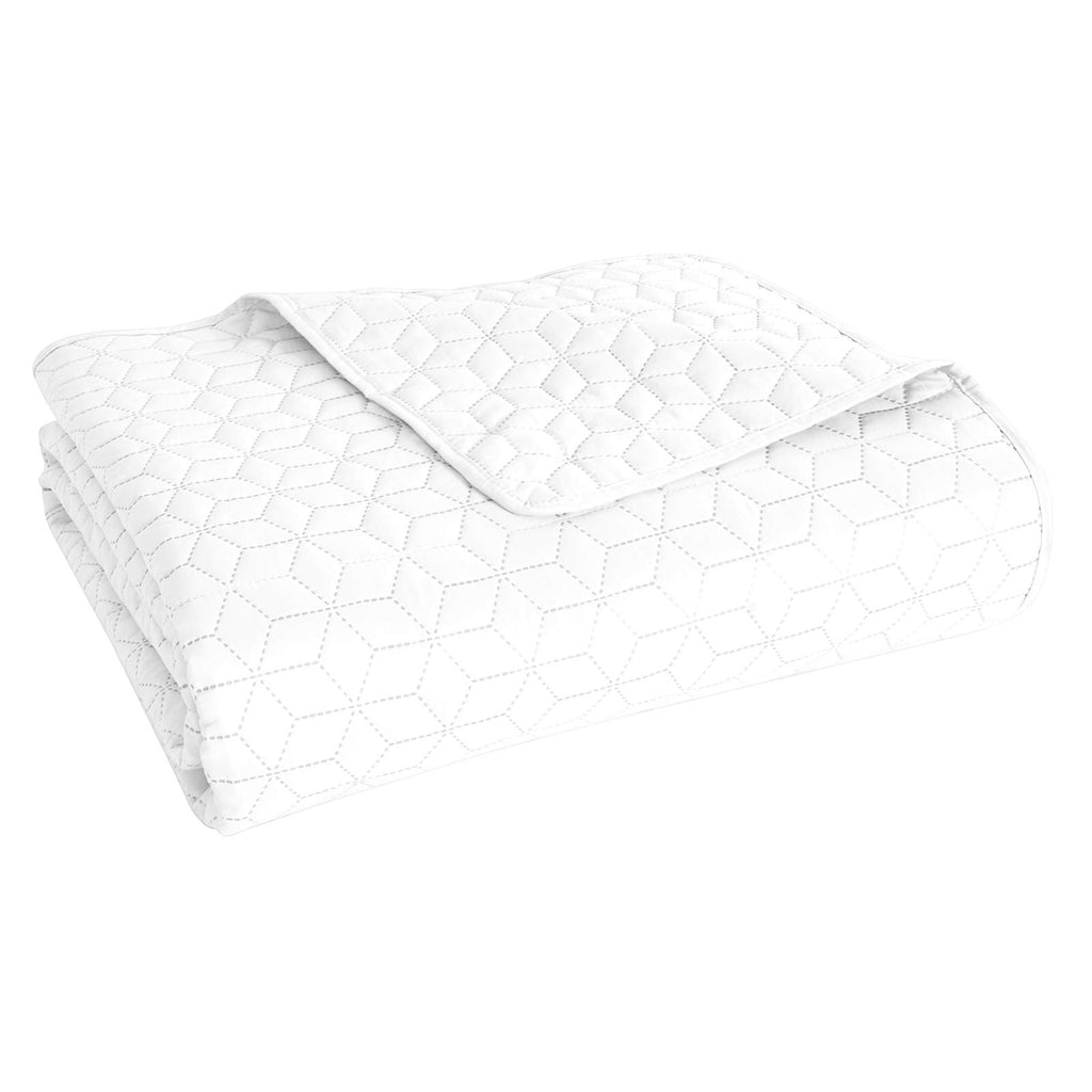 White Geometric Pinsonic Quilt