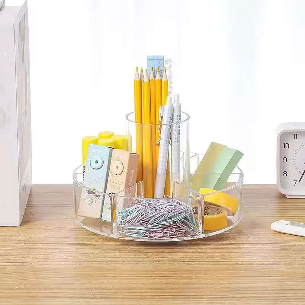 Round Rotating Cosmetic Organizer, Clear