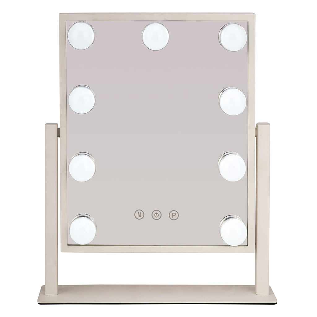 White LED Light Standing Mirror, 16"