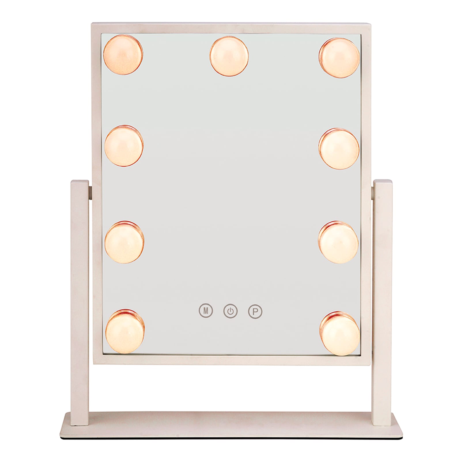 White LED Light Standing Mirror, 16"