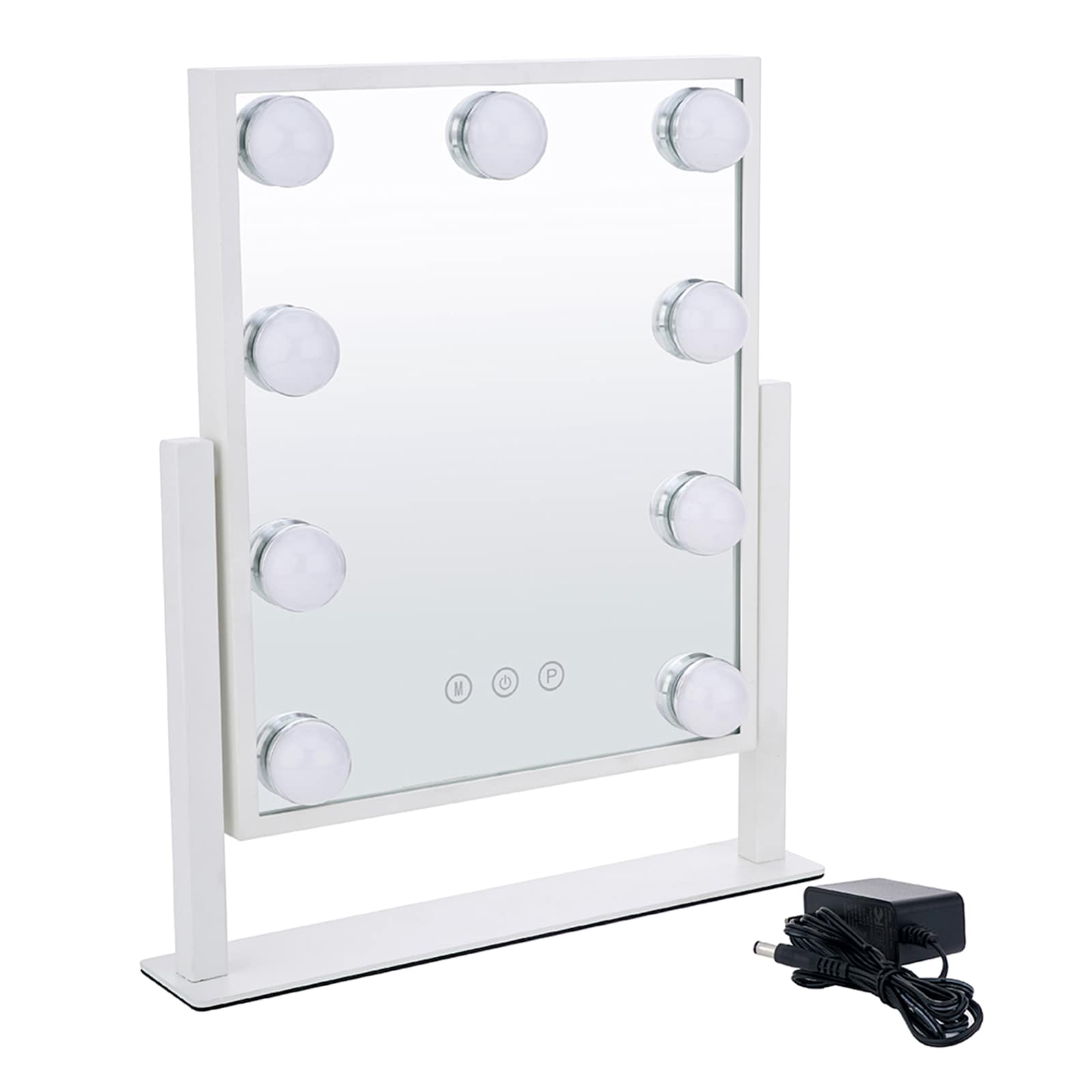 White LED Light Standing Mirror, 16"
