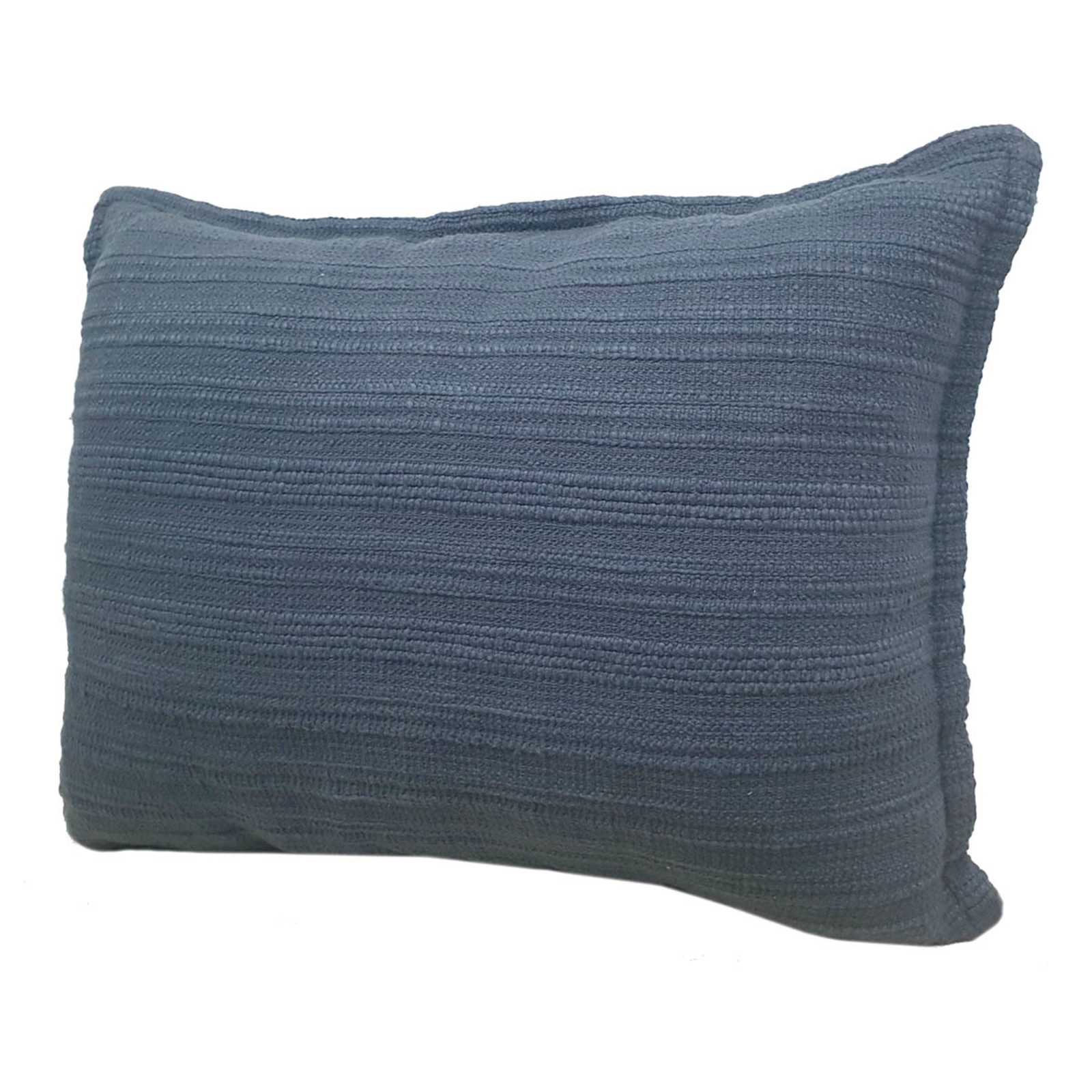 Kleo Blue Striped Slub Throw Pillow, 14x20