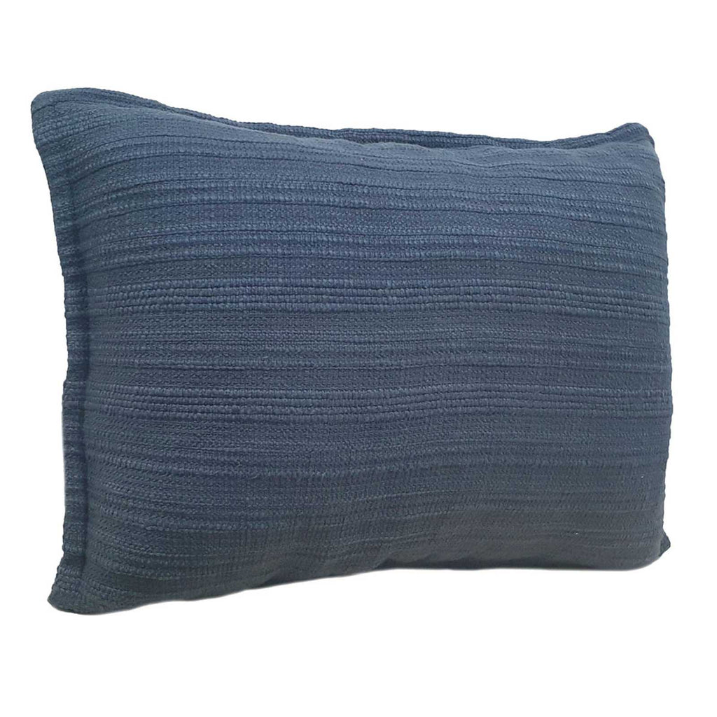 Kleo Blue Striped Slub Throw Pillow, 14x20