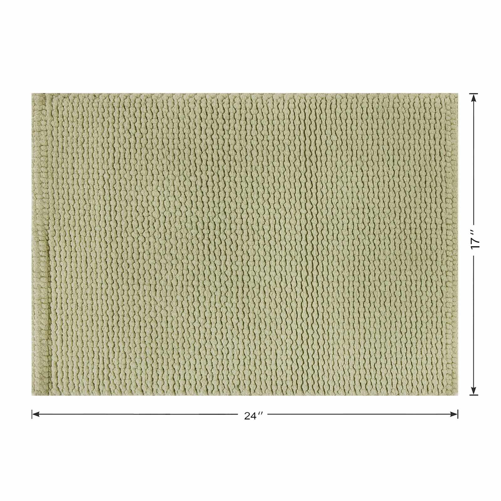 Sage Braided Cotton Bath Rug, 17x24