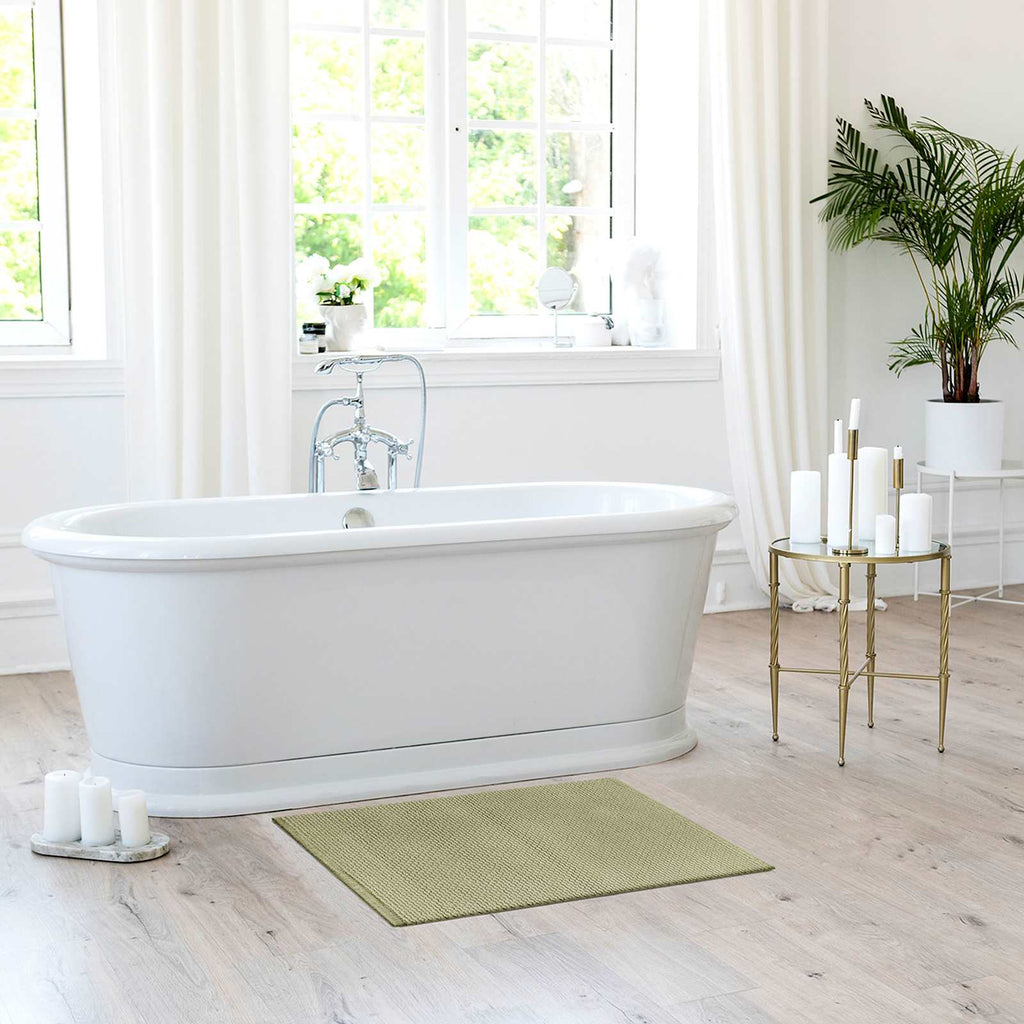 Sage Braided Cotton Bath Rug, 17x24