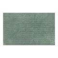 Green Striped High-Low Bath Rug, 20x30