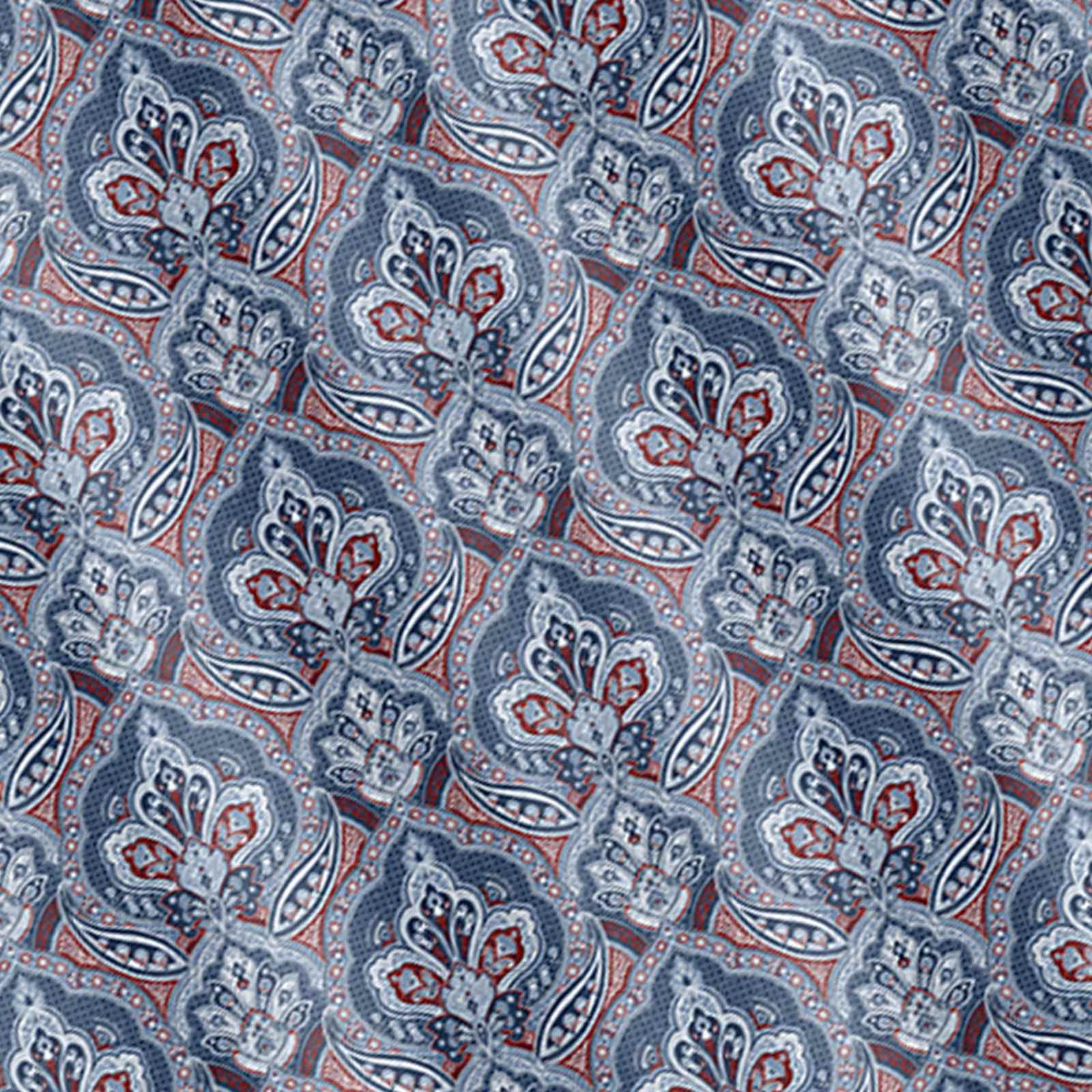 Blue Pomegranate Floral Shower Curtain, 72"