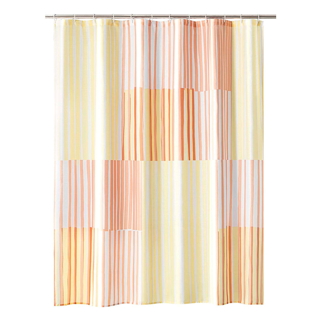 13-Piece Lane Yellow Multi Stripe Shower Curtain Set, 70x72