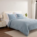 Light Blue Soft Knit Jersey Single Comforter, Full/Queen