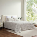 3-Piece Snow Leopard Faux Fur Comforter Set, Full/Queen