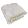 Ivory Luxury Chinchilla Faux Fur Throw Blanket, 50x60