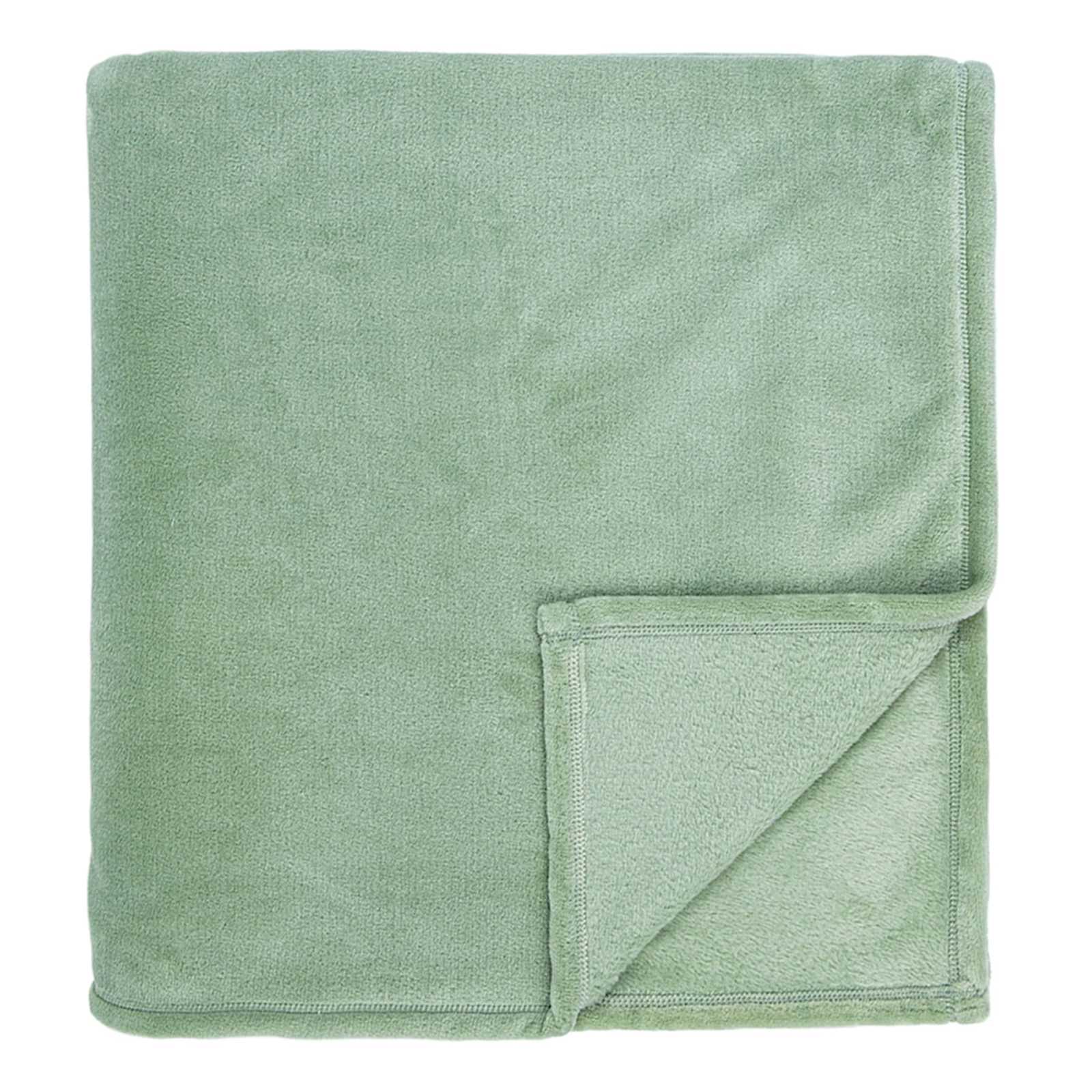 Sage Green Plush Bed Blanket