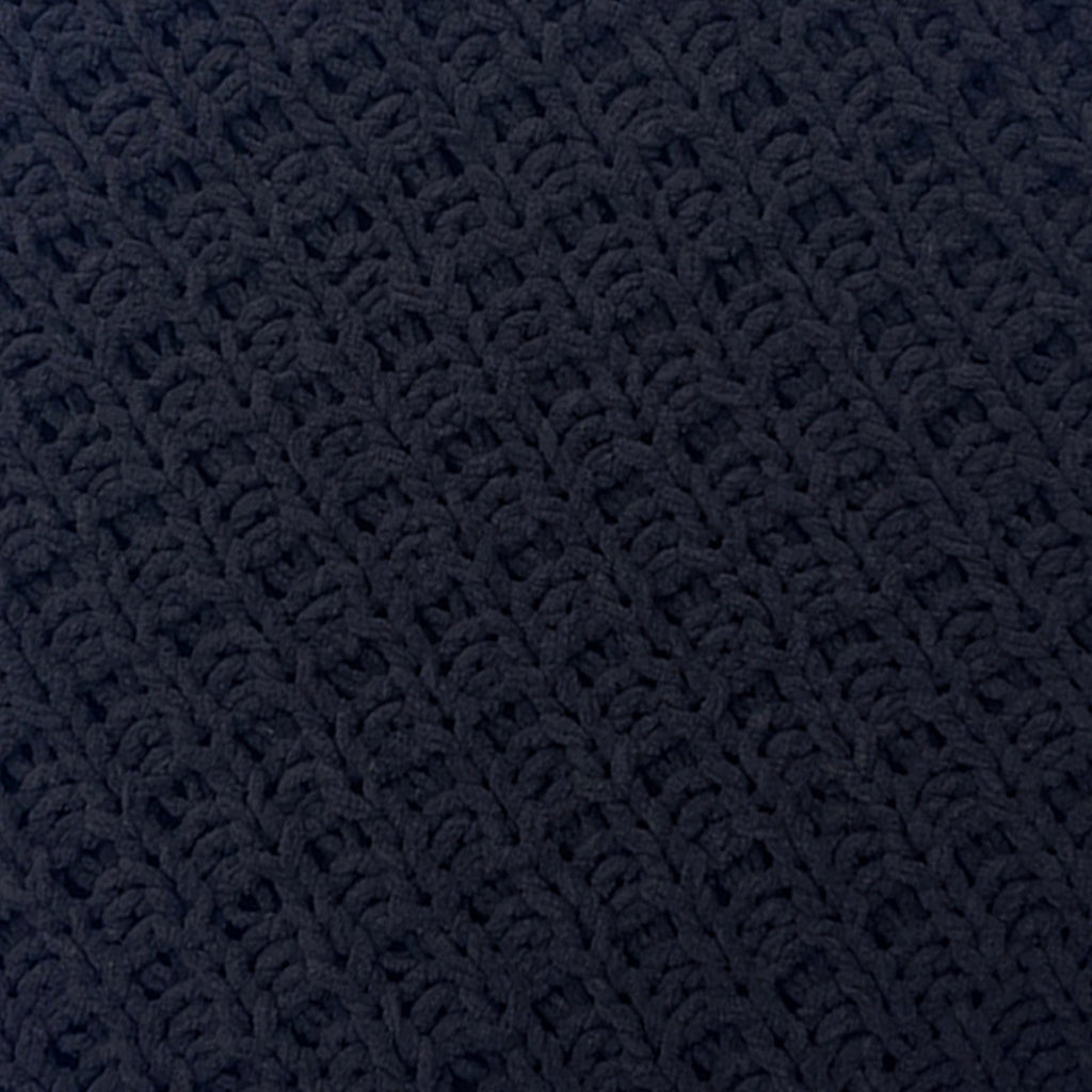 Black Chenille Knit Throw Blanket, 50x60