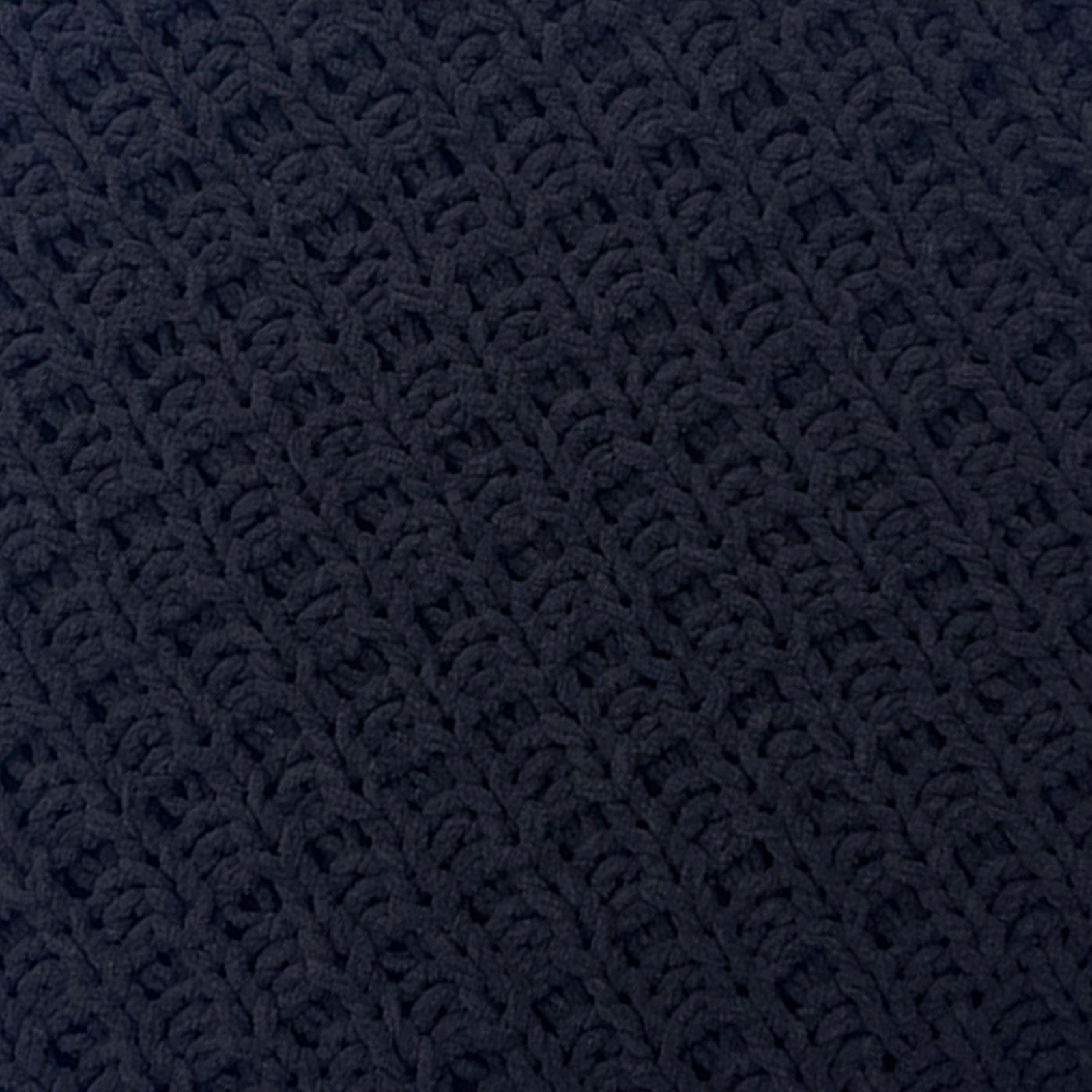 Black Chenille Knit Throw Blanket, 50x60