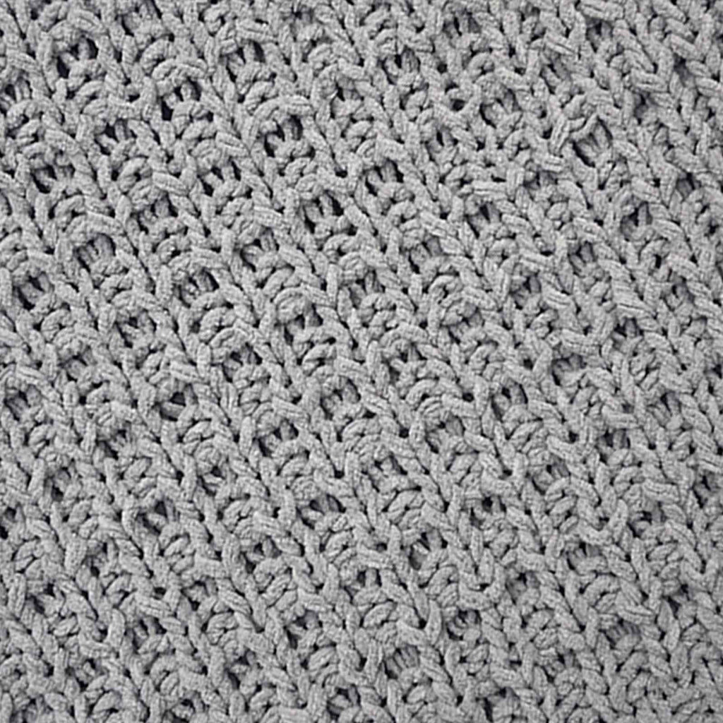 Dark Grey Chenille Knit Throw Blanket, 50x60