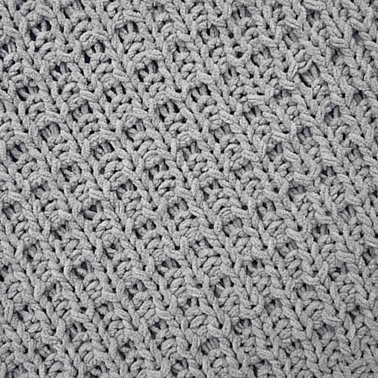 Dark Grey Chenille Knit Throw Blanket, 50x60