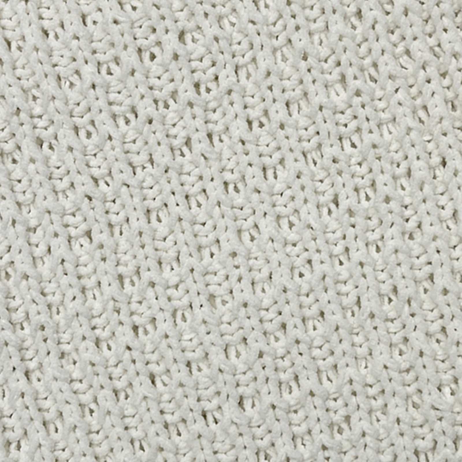 Ivory Chenille Knit Throw Blanket, 50x60