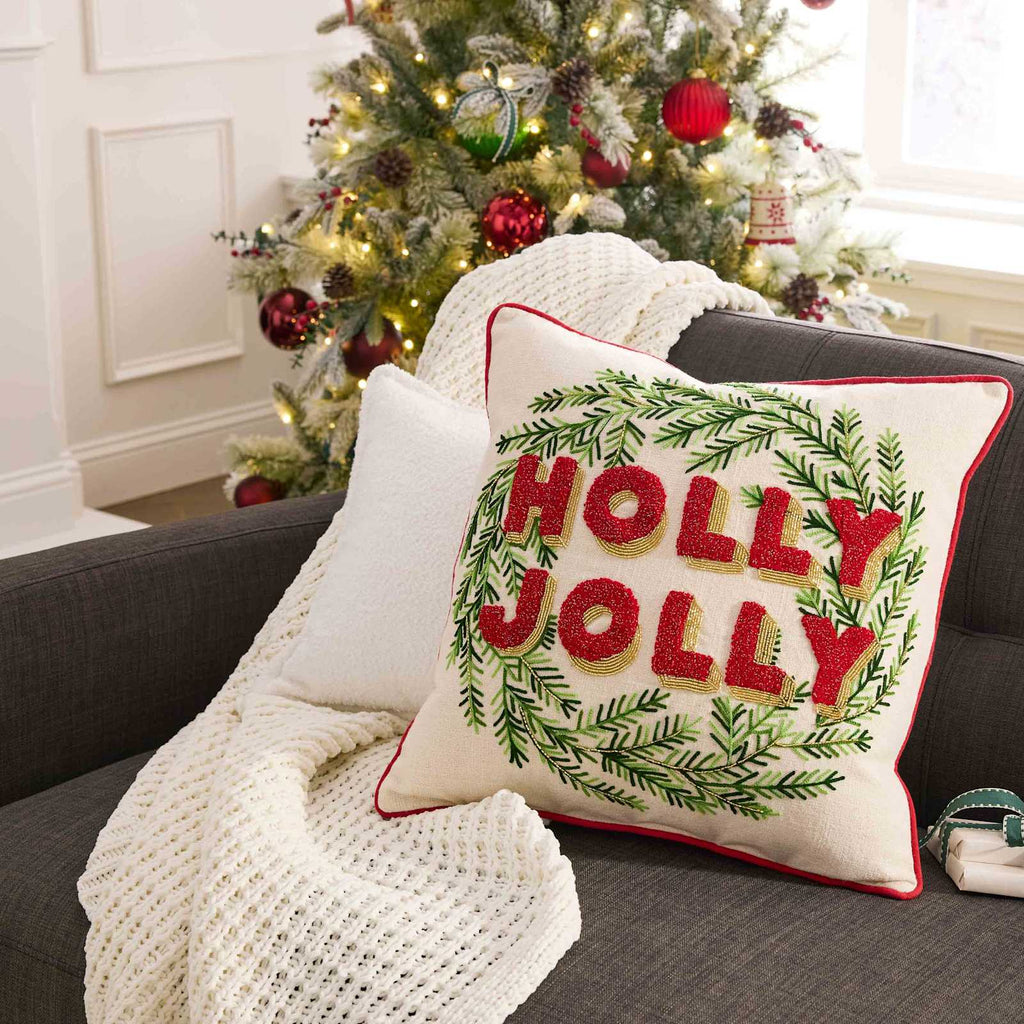 Ivory Chenille Knit Throw Blanket, 50x60