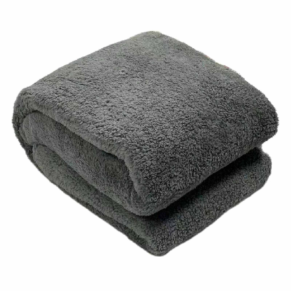 Dark Grey Sherpa Bed Blanket