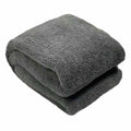 Dark Grey Sherpa Bed Blanket