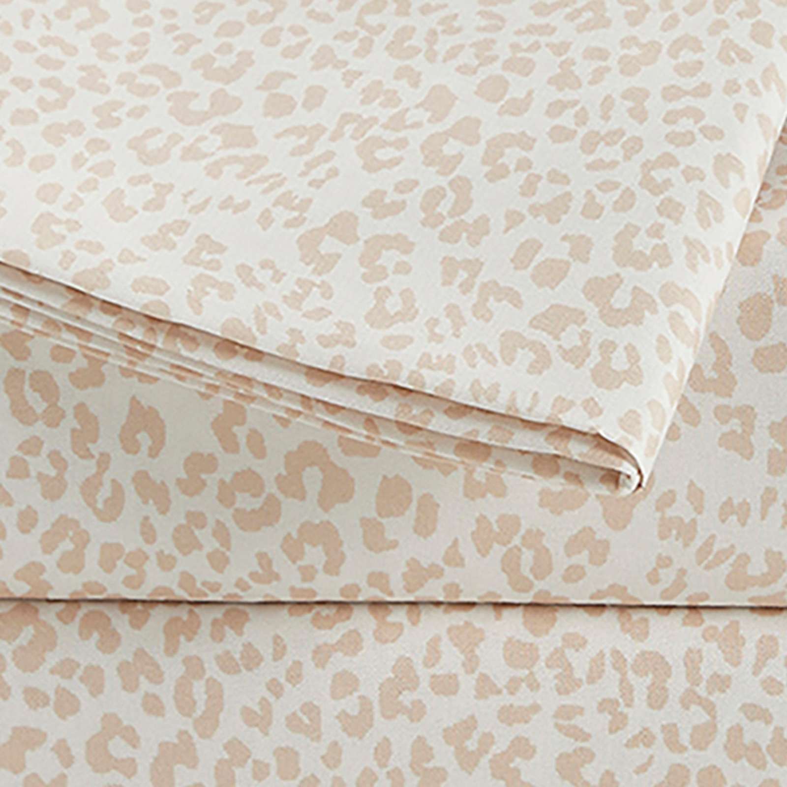 4-Piece Leopard Print Cooling Microfiber Sheet Set, Queen