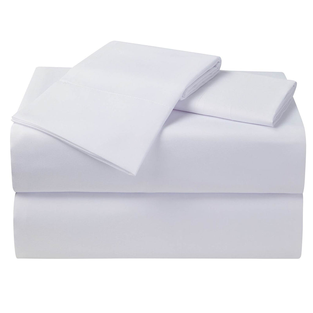 4-Piece White Cooling Microfiber Sheet Set