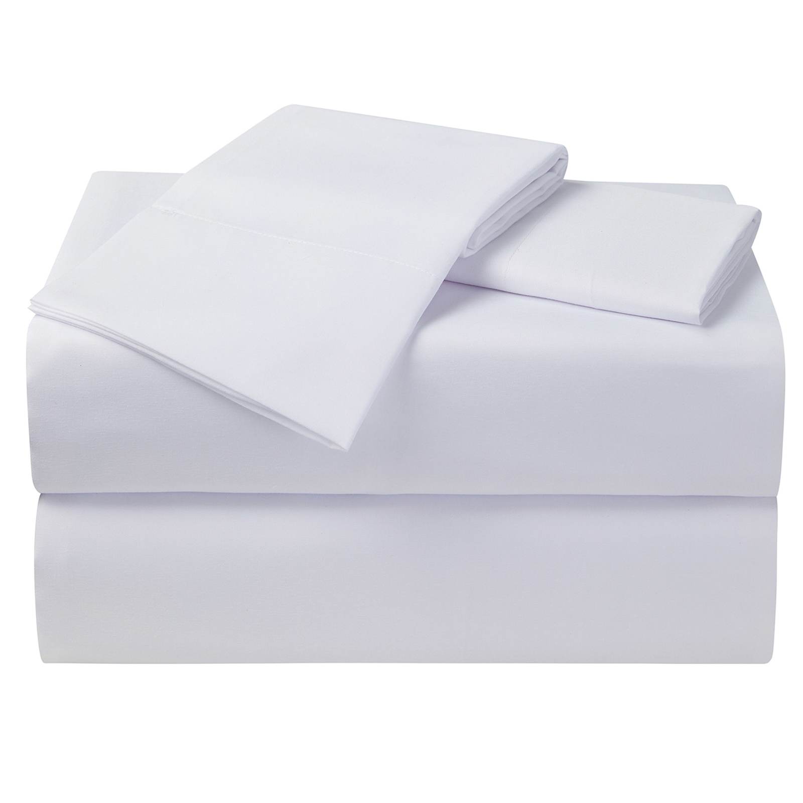 4-Piece White Cooling Microfiber Sheet Set