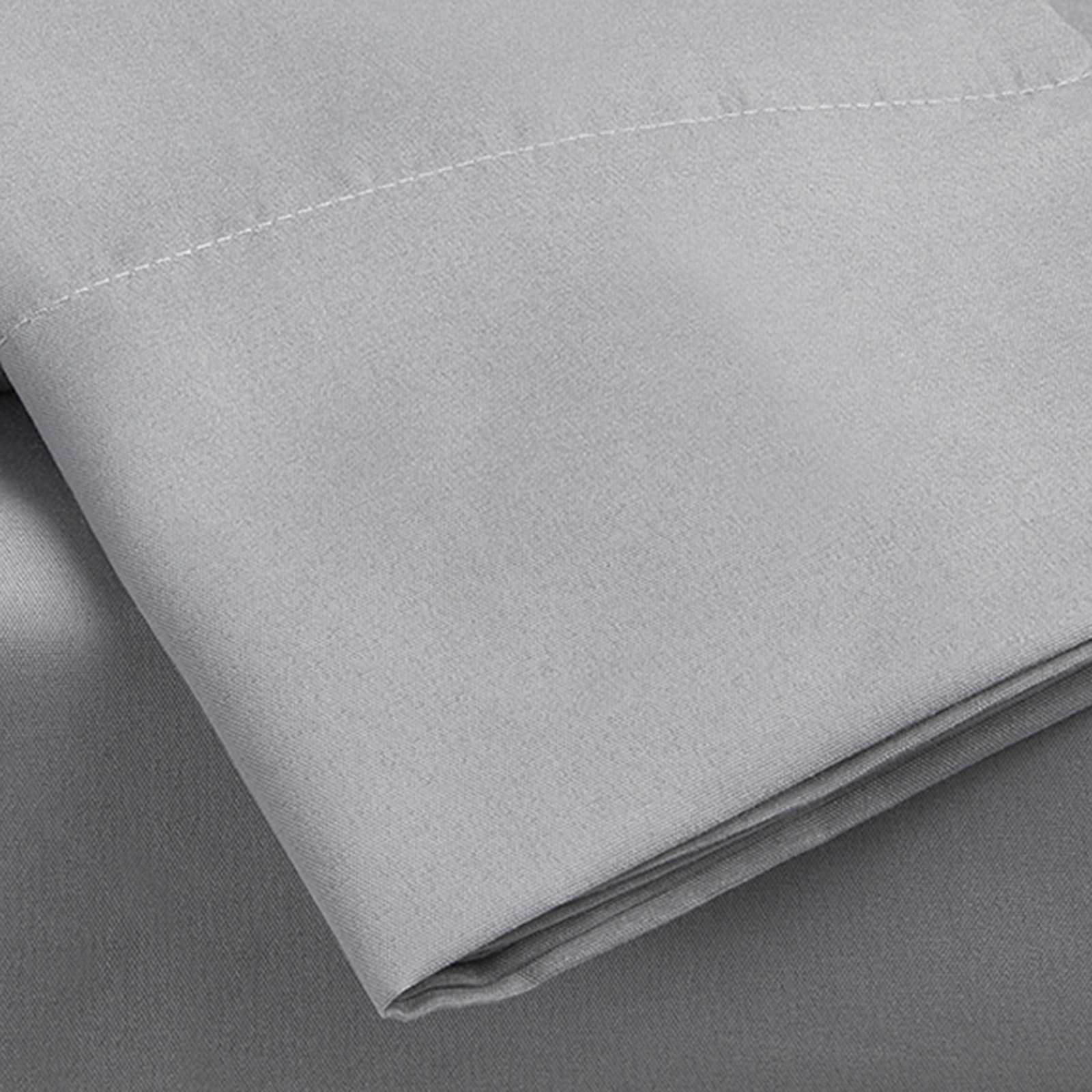 4-Piece Dark Grey Cooling Microfiber Sheet Set