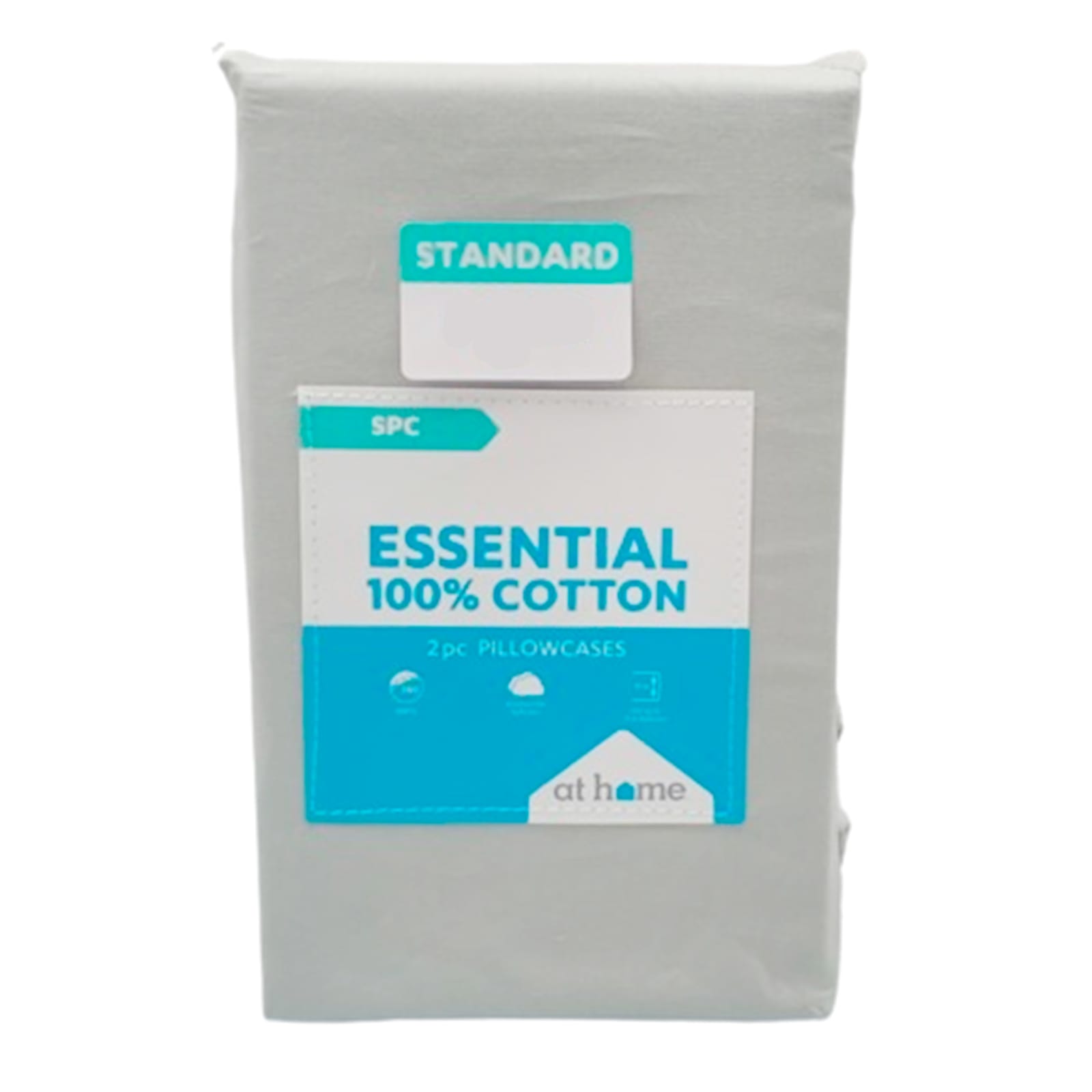 Grey 200 Thread Count Brushed Cotton Pillowcase Set