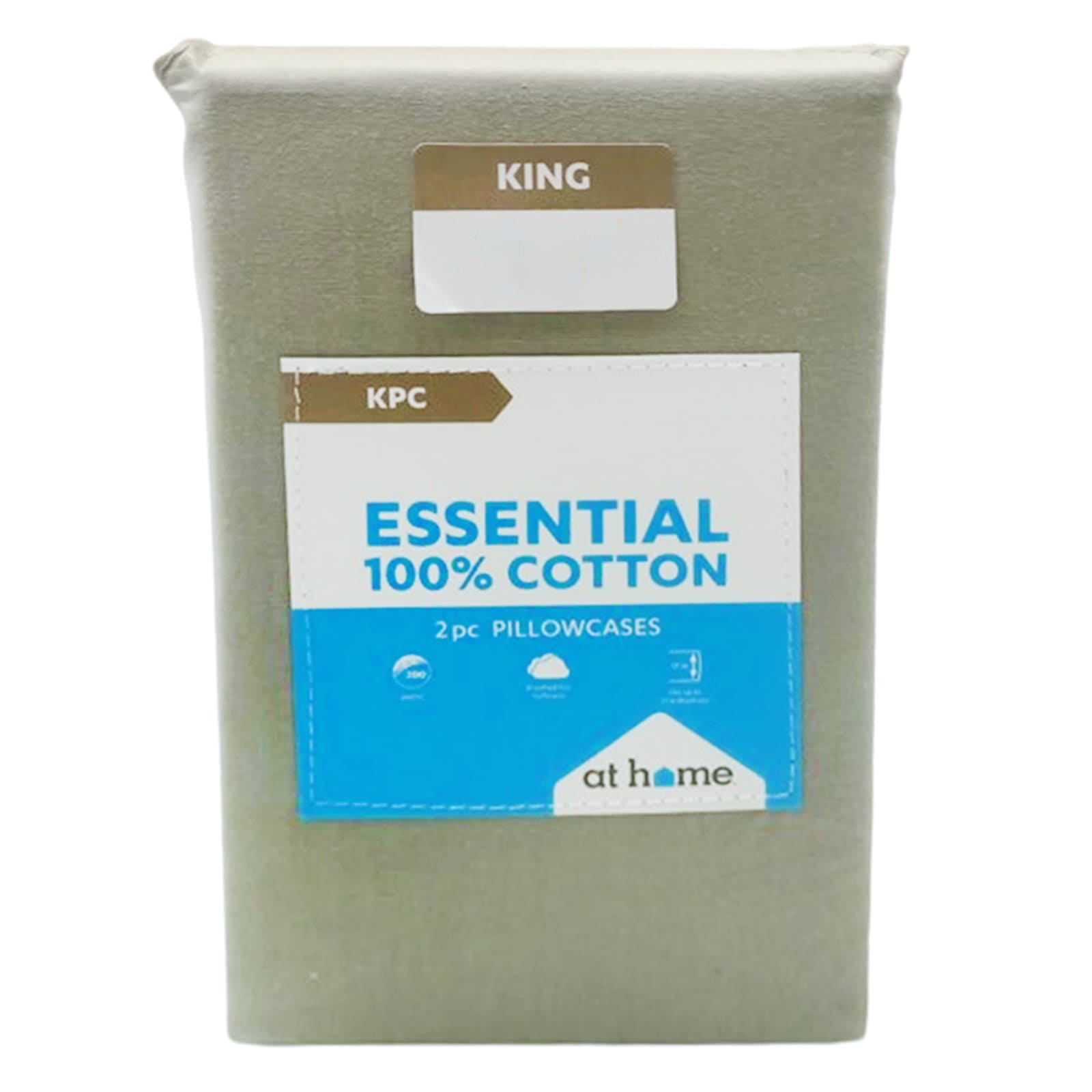 Grey 200 Thread Count Brushed Cotton Pillowcase Set
